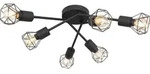 Globo Lighting Deckenleuchte Metall schwarz, 6x E14 - Schwarz