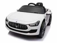 TPFLiving Elektro-Kinderauto Maserati Ghibli weiß - Sportwagen für Kinder -