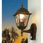Au&szlig;enwandlampe Garten Hof IP44 mit Bewegungsmelder Kupfer E27 Metall Aluminium