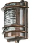 Au&szlig;en Wandleuchte GRACIA aus Messing Glas E27 H: 22 cm IP64 rostfrei in Kupfer antik