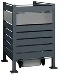 Westmann Metall M&uuml;lltonnenverkleidung Planum 1x240 L Anthrazit Mix 90x90x120 cm -