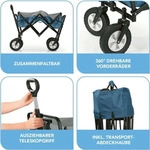 EASYmaxx 12252, Manueller Gartenwagen, 4 Rad/R&auml;der, Kunststoff, Polyester,...