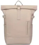 Beige Reiserucksack 21l mit Laptopfach und Rolltop, wasserdicht - Beige