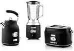 Westinghouse Retro Wasserkocher + Toaster 2 Schlitze + Mixer - Schwarz - Schwarz