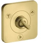 Ab-/Umstellventil AXOR CITTERIO E T/Q Unterputz 12x12 brushed brass brushed brass -
