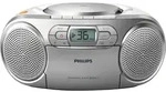 Philips CD-Soundmachine mit Kassette und Radio AZ127/12, 2 kg, Grau, Tragbarer