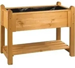 Hochbeet Premium aus Kiefernholz, Honig, 114 x 60 x 84,4 cm - Gelb