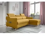 MIUFORM Sweet Harmony - Ecksofa mit Bettfunktion - 228x162cm - Honig - L-Form...