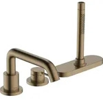 hansgrohe Tecturis S 3-Loch Einhebel-Wannenrandmischer mit sBox, Brushed Bronze -