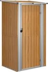 vidaXL Gartenhaus Braun 118,5x97x209,5 cm Verzinkter Stahl
