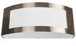 Lindby Au&szlig;enwandlampe Raja, 25cm breit, Edelstahl, IP44, E27 - Silber/Grau