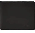 FOSSIL Geldb&ouml;rse Derrick Bifold With Flip ID Black schwarz - Schwarz