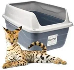 XXL Extra hohe Katzentoilette offene Katzenklo mit hohem Rand ohne Deckel gro&szlig;e