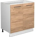 K&uuml;chenunterschrank Vicco Fame-Line Goldkraft Eiche/Wei&szlig; 80 cm ohne Arbeitsplatte,