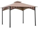 Sunjoy Stoff Pavillon 3x3 LAURO - 340cm x 340cm, braun - Braun