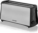 Cloer 3719, 4 Scheibe(n), Schwarz, Edelstahl, Kunststoff, Edelstahl, 1380 W, 230 V,