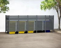 Westmann WMJGBF03-4S-150-5, Westmann Metall M&uuml;lltonnenverkleidung Planum 5x240 L