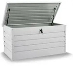 Juskys Metall Aufbewahrungsbox Limani 380 Liter - Outdoor Box - wasserdicht,