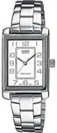 Casio Damen Armbanduhr LTP-1234PD-7BEG analog Edelstahl - Silber/Wei&szlig;