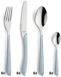 Kuppels 24-tlg. Besteckset PRISMA - Himmelblau