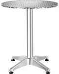 tectake&reg; Aluminium Stehtisch Frederic rund mit bodenschonenden Schraubf&uuml;&szlig;en aus