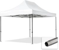 TOOLPORT 4x4m Stahl Faltpavillon, ohne Seitenteile, wei&szlig;