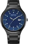Bering Herren Armbanduhr 14442-727 Slim Solar Edelstahl schwarz - Schwarz