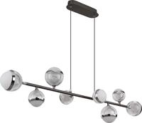 Globo Lighting H&auml;ngeleuchte Metall titanfarben geb&uuml;rstet, Acryl klar, Aluminium