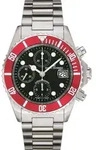 Revue Thommen Herrenuhr Diver Chrono Automatik in Schwarz-Rot 17571.6136 - Silber