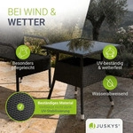 Juskys Polyrattan Gartentisch Yoro eckig - wetterfest 80x80 cm Outdoor Tisch -