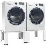 vidaXL Doppel-Untergestell f&uuml;r Waschmaschine und Trockner Wei&szlig; - Wei&szlig;