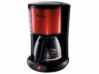 Moulinex Subito Filterkaffeemaschine FG360, Rot/Schwarz Und Edelstahl, 10-15 Tassen