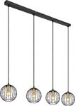 Globo Lighting H&auml;ngeleuchte Metall schwarz, 4x E14