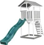 AXI Beach Tower Spielturm aus Holz in Wei&szlig; & Grau | Spielhaus f&uuml;r Kinder mit