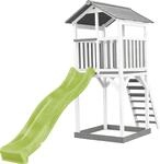 AXI Beach Tower Spielturm aus Holz in Wei&szlig; & Grau | Spielhaus f&uuml;r Kinder mit