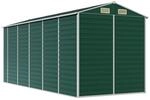 vidaXL Ger&auml;tehaus Gr&uuml;n 191x470x198 cm Verzinkter Stahl