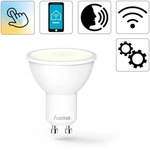 Hama 00176558, Intelligentes Leuchtmittel, WLAN, Wei&szlig;, Integrierte LED, GU10,