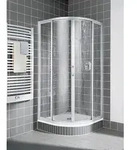 Kermi Viertelkreis Nova 2000 R53 900x1850mm Silber Mattglanz Kerolan Fontana