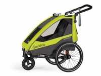 Qeridoo Sportrex 1 Lime Green Kinderfahrradanhänger Einsitzer