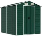 vidaXL Gartenhaus Gr&uuml;n 191 x 215 x 198 cm Verzinkter Stahl