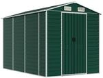 vidaXL Gartenhaus Gr&uuml;n 191 x 300 x 198 cm Verzinkter Stahl