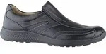 Jomos Herren Leder Slipper schwarz, Lederfutter, herausnehmbares Fu&szlig;bett,