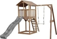 AXI Beach Tower Spielturm aus Holz in Braun | Spielhaus f&uuml;r Kinder mit grauer