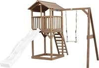 AXI Beach Tower Spielturm aus Holz in Braun | Spielhaus f&uuml;r Kinder mit wei&szlig;er