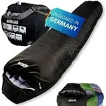 Mumienschlafsack Schlafsack Winter -23&deg;C XXL Alaska Camping Gr&ouml;nland schwarz -