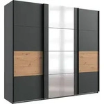Schwebet&uuml;renschrank Barmbek Kleiderschrank mit Spiegel Ausf&uuml;hrung w&auml;hlbar,graphit