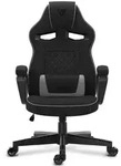 SENSE7 Knight Gaming Stuhl aus Stoff Schwarz-Grau - Ergonomischer B&uuml;rostuhl
