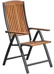 Merxx Gartensessel Athos, klappbar, R&uuml;ckenlehne verstellbar - Aluminium/Akazie