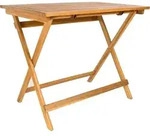 Balkontisch Akazie, ca. 80 x 60 x 74 cm, Klapptisch SKARA - Naturbelassen