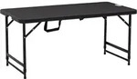 Outsunny Gartentisch, H&ouml;henverstellbarer Klapptisch f&uuml;r 4 Personen 118x60x74 cm -